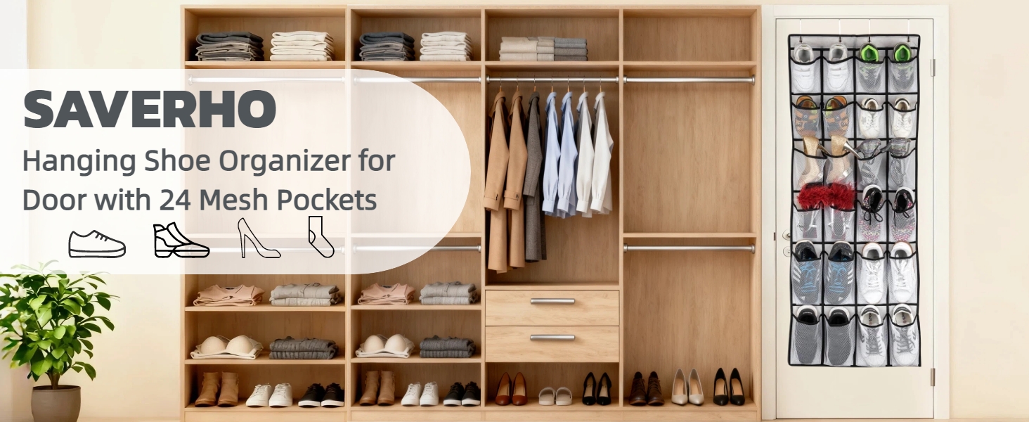 SAVERHO Over The Door Shoe Organizer