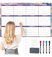Ospelelf Large Dry Erase Wall Calendar 2025-2026 - 32'' x 48'' Yearly Laminated Calendar Monthly ...