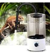 Reptile Fogger Terrariums Humidifier Fog Machine Mister with 4L Visible Large Tank &amp; Extension Ho...
