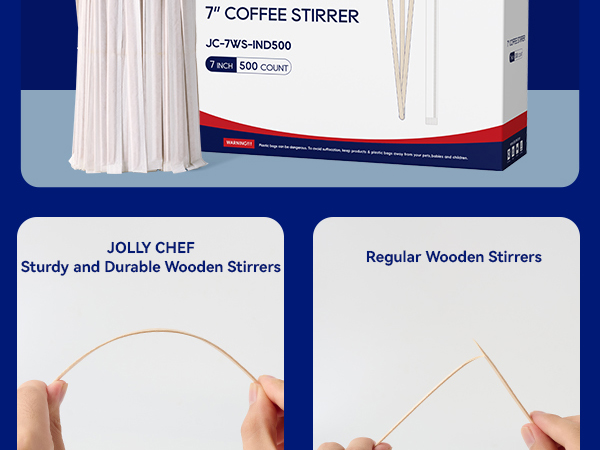 wooden coffee stirrers 7 in