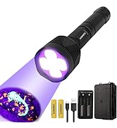 LUMENSHOOTER S5 UV Flashlight, Black Light Flashlight with 5 LEDs, for UV Resin Curing, Rockhound...