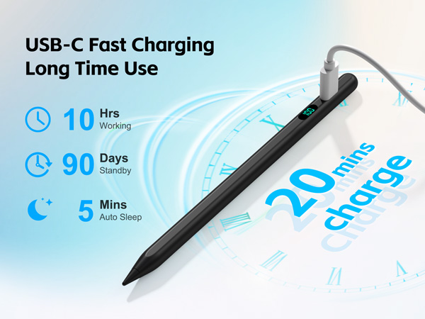 Fast charging pen for iPad