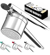 Minteem Large 15oz Potato Ricer for Mashed Potatoes, Heavy Duty 18/8 Stainless Steel Potato Mashe...