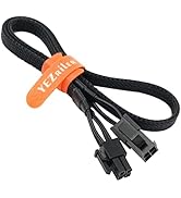 (2-Pack) YEZriler Motherboard ATX CPU 4 Pin Extension, Male to Female Adapter Sleeved Cable for P...