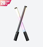 ULANZI VL119 Handheld Light Wand, 360° RGB LED Video Light Stick for Photography, 2600mAh Recharg...