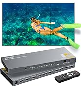 Video Wall Controller 3x3,JCHICI TV Wall Processor,4K x 2K HD Display,180 Degree Rotate,10 Splici...