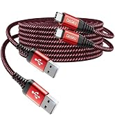 USB A to USB C Cable, 2Pack 6FT USB C Cable 3A Fast Charging, Upgraded Extra Durable Braided USB ...