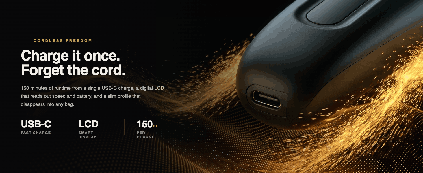 ArtiMAVEN trimmer USB-C charging and LCD