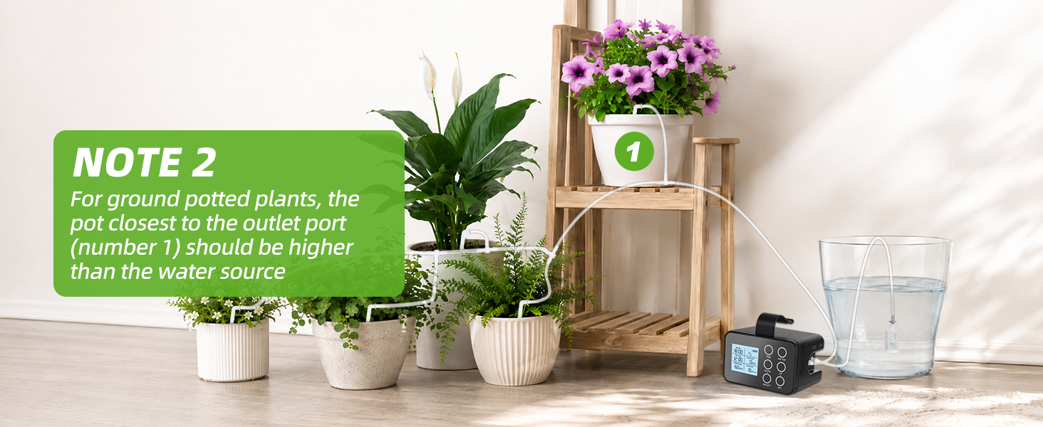 automatic watering system for potted plants