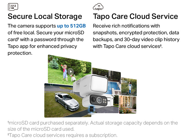 Secure Local Storage &amp;amp; Tapo Care Cloud Service