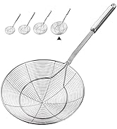 YFWOOD 7.9 Inch Spider Strainer Skimmer, Reinforced Double Coil Wire Skimmer with Large Handle So...