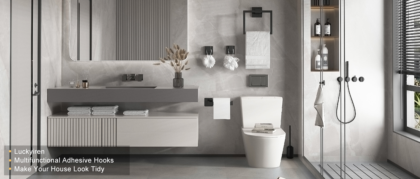 adhesive hooks hanger holder for towel bathroad bathroom shower room razor shaver