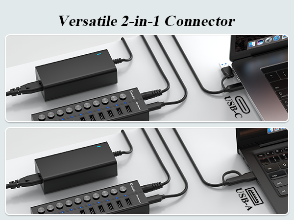 powered usb hub 3.2 usb c hub macbook