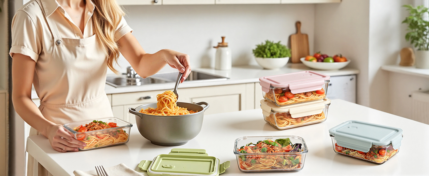 glass leftover containers with lids