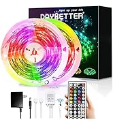 DAYBETTER Led Strip Lights Waterproof, 32.8ft(2 Rolls of 16.4ft) LED Tape Lights Color Changing 3...