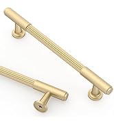 Asidrama 10 Pack 5 Inch(128mm) Brushed Gold Cabinet Pulls Kitchen Cabinet Handles Gold Cabinet Pu...