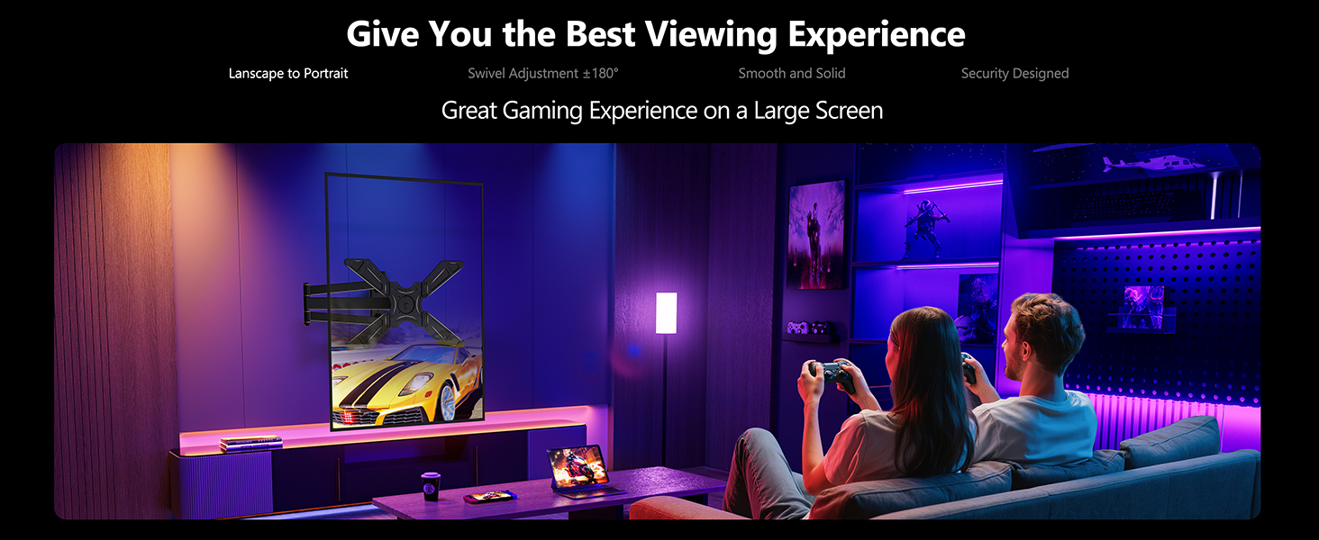 long arm tv wall mount