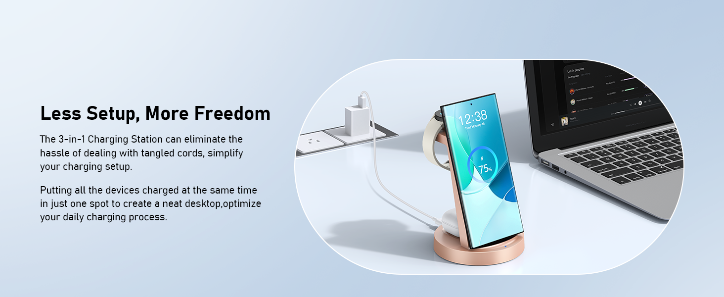 3-in-1 wireless samsung charger station