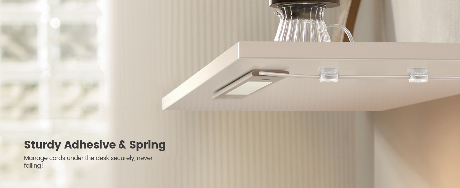 cord organizer for desk nightstand cord holder clips spring lamicall management