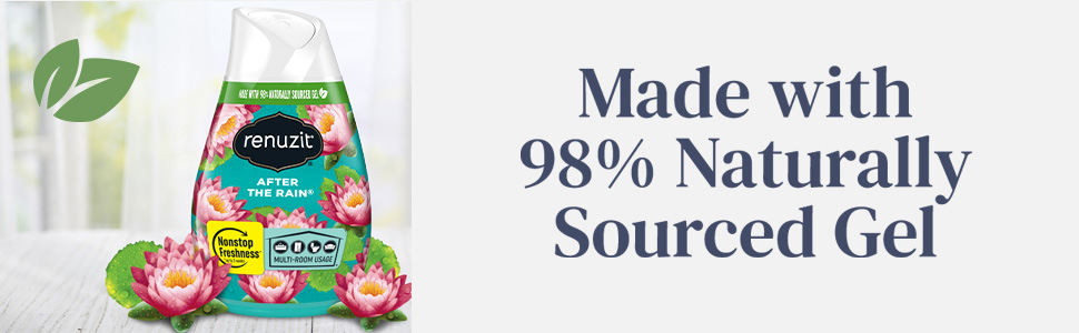Made with 98% naturally sourced gel