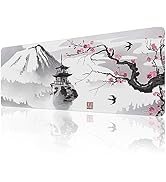ETZ Japanese Cherry Blossom Mouse Pad (31.5 × 11.8 × 0.12 inch) Extended Large Mouse Mat Desk Pad...