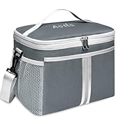 Aotto Insulated Lunch Bag - Large Thermal Tote for Women &amp; Men, Reusable Cooler with Front Pocket...