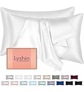 Mulberry Silk Pillow Cases 2 Pack Standard Size 20x26 Inches with Hidden Zipper, Ultra Smooth and...