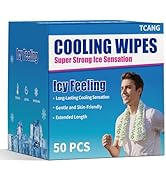50 Pack Cooling Wipes Cooling Towels for Neck and Face Cool Towel Neck Wraps, Ice Towel, for Yoga...