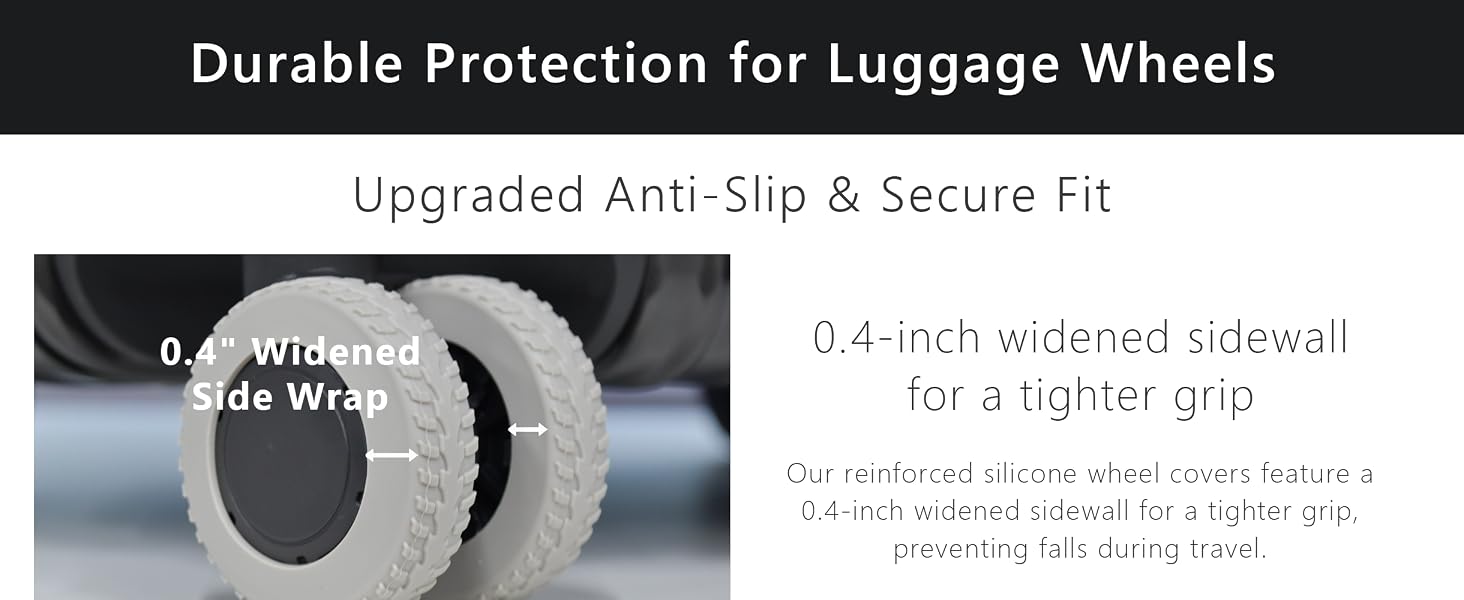 Upgrade Luggage Wheel Covers Suitcases Wear Resistant Anti Noise Silicone Protective Spinner Wheel