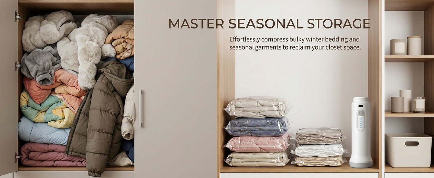 Cordless Electric Vacuum Pump for Storage Bags
