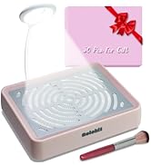 Rolokit Nail Dust Collector with Lamp&amp;50pcs Disposable Filter&amp;Dusting Brush, Electric Nail Vacuum...