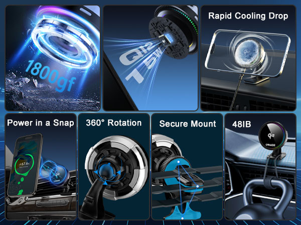 Qi2 Wireless Car Charger