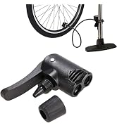 Black Pump Adapter Valve, 3 in 1 Replacement Dual Head Air Pump Adapter Valve Bike Cycle Tyre Tub...