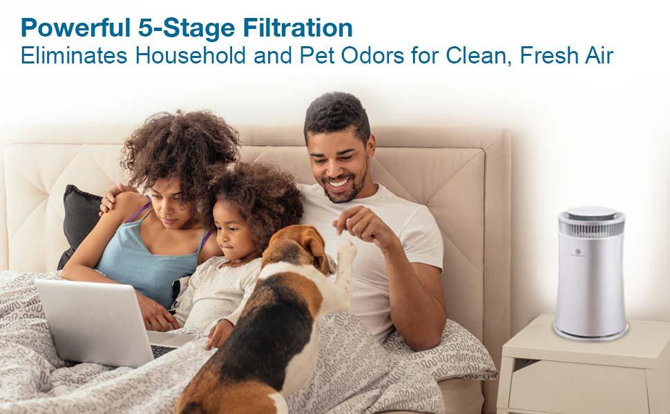 hepa air purifier purifiers true h13 filtration allergies dust fan uv light odor silveronyx smoke