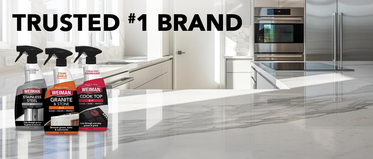 Weiman Stainless Steel, Weiman Granite &amp;amp;amp; Stone, and Weiman Cook Top