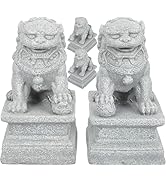 Hemobllo 2Pair Decorative Chinese Guardian Lion Statues Fu Dogs for Micro Landscapes Bonsai and G...