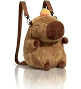 RYOLOY Cute and Stylish Capybara Backpack,Kawaii Stuffed Animal Capybara Backpack,Soft Capybara P...