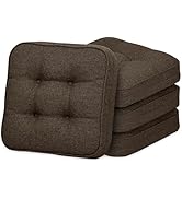 GOFORIT Chair Cushions Set of 4,Tufted Shredded Memory Foam Chair Pads, Non-Slip Seat Cushions wi...