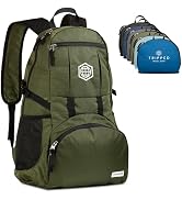 TRIPPED Travel Gear Traveling Backpack- Foldable collapsible lightweight backpack for travel (Gre...