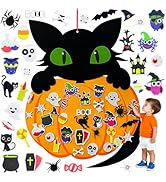 JUN-ELECTRON DIY Halloween Pumpkin Witch Hanging Decor for Kids Adults, Felt Craft Kits Adhesive ...