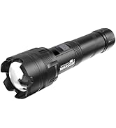 WARSUN Multi-Function Zoom Flashlight - Aluminum, Long Range Beam, USB-C Rechargeable (XF126)