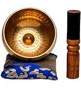 Tibetan Singing Bowl Set by Ohm Store — Hand Hammered Lingam Meditation Sound Bowl — Yoga, Chakra...