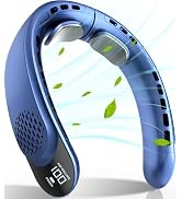 FrSara Rechargeable Neck Fan, Personal Fan with LED Display, 3 Speeds with 4000mAh Battery Powere...