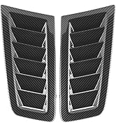 Qiilu 2PCS Car Hood Vent Scoop Kit, Universal Cold Air Flow Intake Fitment Louvers Cooling Intake...