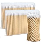 800Pcs Pointed Cotton Swabs in Storage Box - Precision Microblading Cotton Swabs with Wooden Stic...