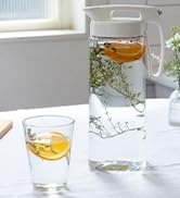 Lustroware QuickServe Airtight Pitcher - 2.1L (70oz), Heat Resistant, BPA-Free SAN Plastic, One T...