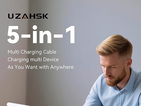 5 in 1 Multi Charging Cable
