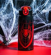 Zak Designs Marvel Spider-Man Water Bottle For School or Travel, 25 oz Durable Plastic Water Bott...