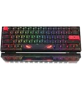 Womier 60% Percent Keyboard, WK61 Mechanical RGB Wired Gaming Keyboard, Hot-Swappable Keyboard wi...