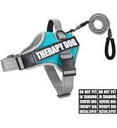Dog Vest Harness and Leash Set, Animire Reflective Service Dog Vest in Training Dog Harness with ...